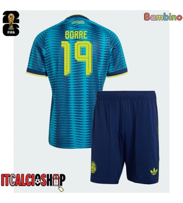 Colombia Rafael Santos Borre #19 Seconda Maglia Bambino Mondiali 2026 Manica Corta (+ Pantaloni corti)